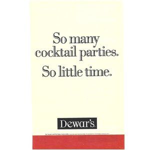 Dewar's Blended Scotch Whisky ADVERT 1990s  Vintage Print Ad